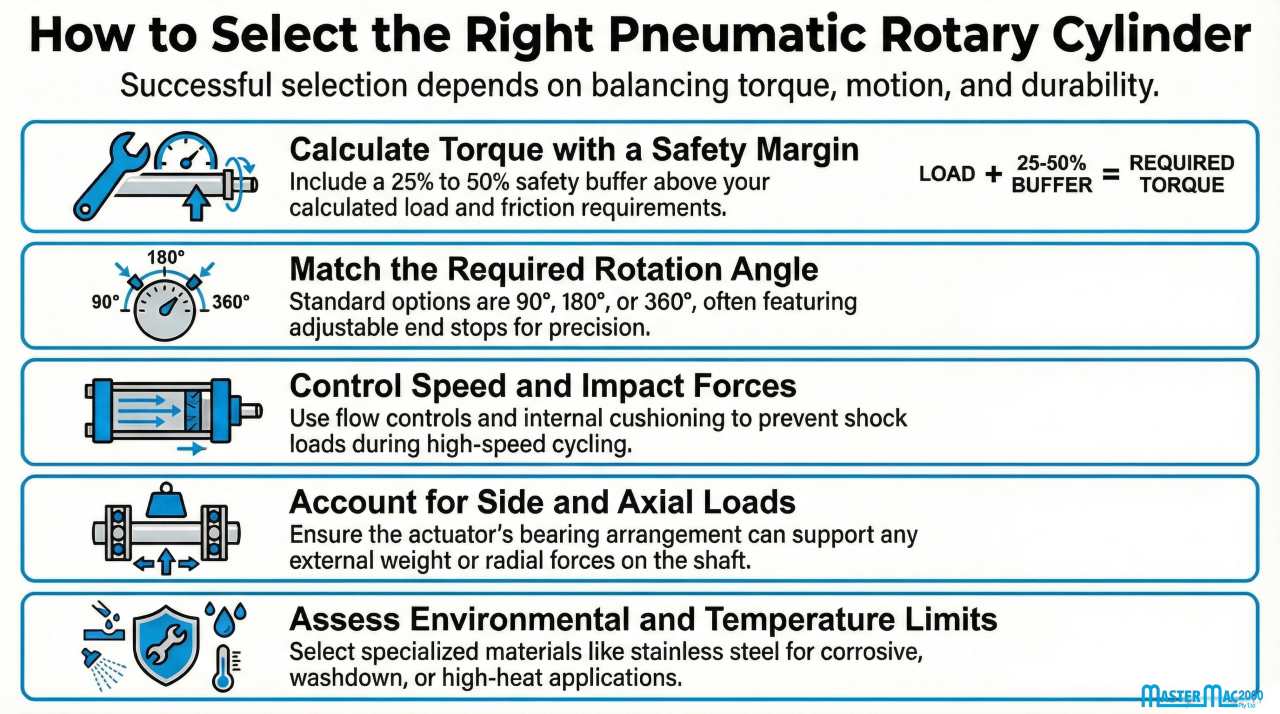 How to select the right pneumatic rotary cylinder by Mastermac2000