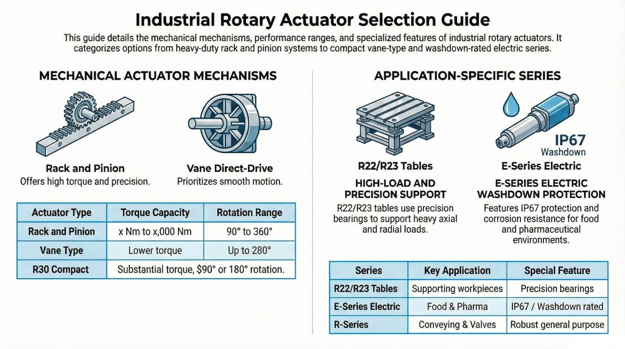 industrial rotary actuator guide - by Mastermac 2000