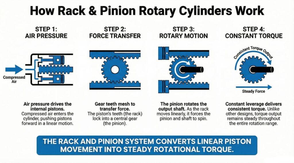 Pneumatic Rotary Cylinders - Supplied by MasterMac2000