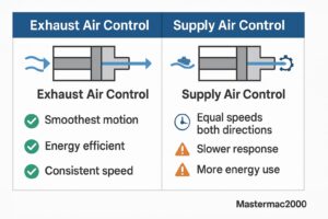 supply vs exhaust air control comparison infographic Mastermac2000