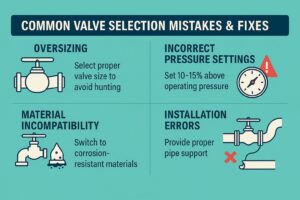 Common valve selection mistakes and fixes infographic MasterMac2000