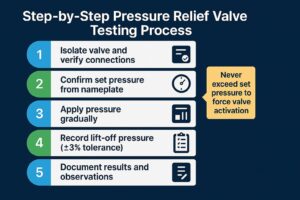 pressure relief valve testing steps infographic Mastermac2000