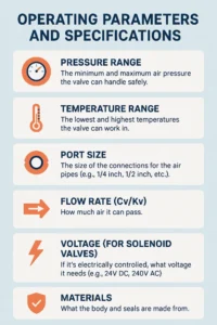 Operating Parameters and Specifications of Pneumatic Pressure Control Valves flow chart by Mastermac2000
