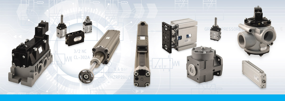 Univer pneumatic products, cylinders and valves.